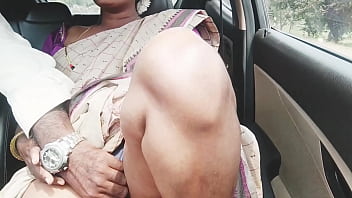 Sensual Indian Aunty In A Saree Seduces Son-in-law During A Steamy Long Drive With Explicit Telugu Whispers.