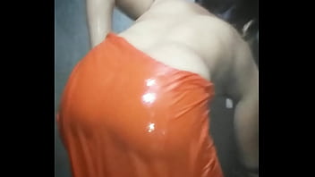Sultry Village Auntie Flaunts Her Curves In A Tight, Wet Swimsuit