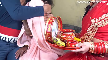 Sizzling Indian Desi Karwa Chauth Night Of Passion In Hindi