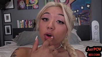 My Pierced And Inked Japanese Lover Getting Her Tight Little Pussy Stretched And Filled By Her Man