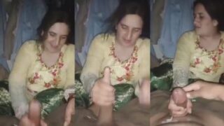 Karachi Milf Services Her Stepson’s Throbbing Cock With A Skilled Handjob In A Steamy Pakistani Encounter.