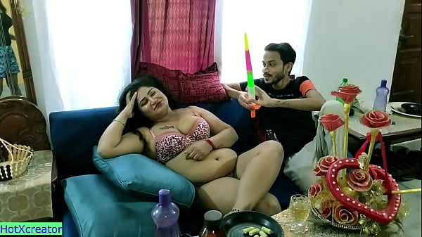 Sizzling Indian Bhabhi’s Birthday Bash: Raw Passion With Her Young Lover!