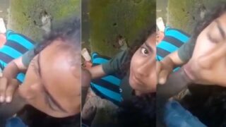 A Coed Slurps Cock In A Public Park Sex Tape