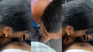 South Indian Babe Gets Wild With A Desi Blowjob In The Car, Out In The Open