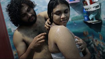 Indian Stepsister Gets Steamy In The Bath With Me
