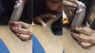 Wife Slides Her Slick, Buttery Lips All Over Her Husband’s Thick Desi Cock, Tasting Every Inch